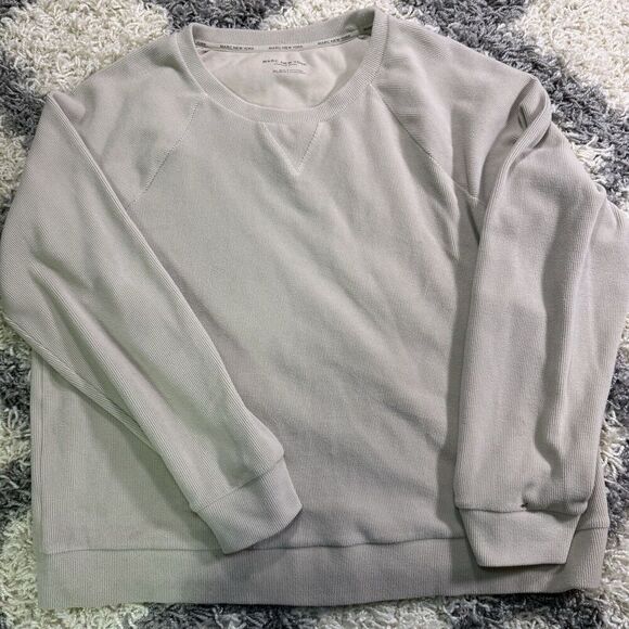 Marc New York Sweater Womens XL Beige Ribbed Crew‎ Neck Pullover - Picture 1 of 6